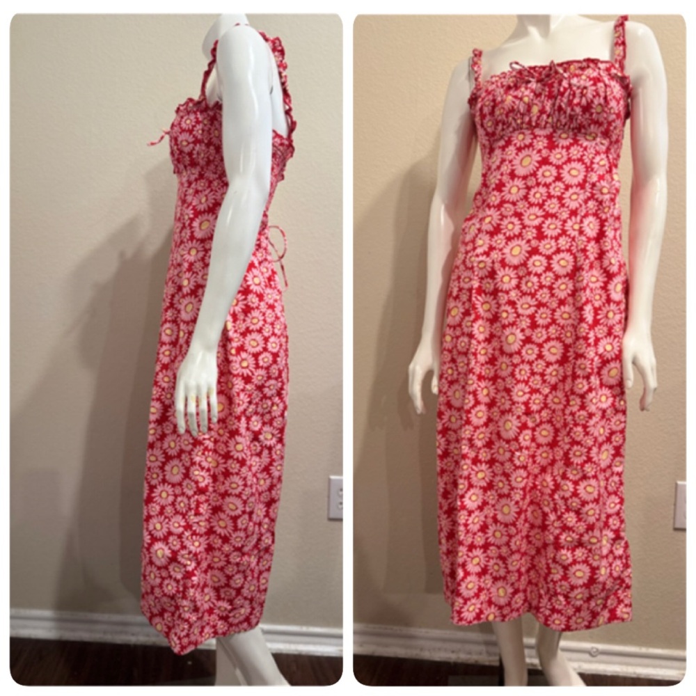 Free People LUCINDA FLORAL PRINT MIDI DRESS SIZE MEDIUM - Picture 8 of 11
